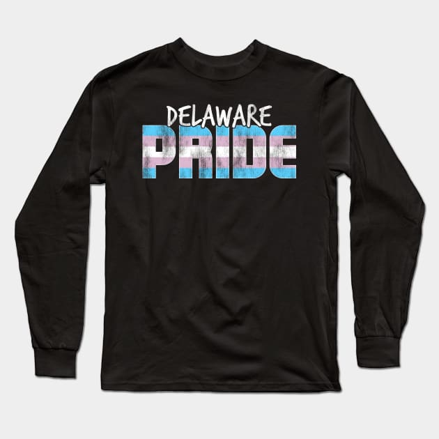 Delaware Pride Transgender Flag Long Sleeve T-Shirt by wheedesign